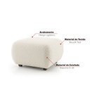 Ver imagem 5 de Puff Sala KIT2 Orgânico Nara 60 cm Base Fixa Moderno Bouclê Ted D03 - D'Rossi