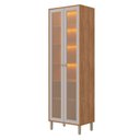 Ver imagem 3 de Cristaleira com LED 2 Portas Reflecta 70 cm Divina Brilhante Celeste Bege/Cinamomo/Offwhite