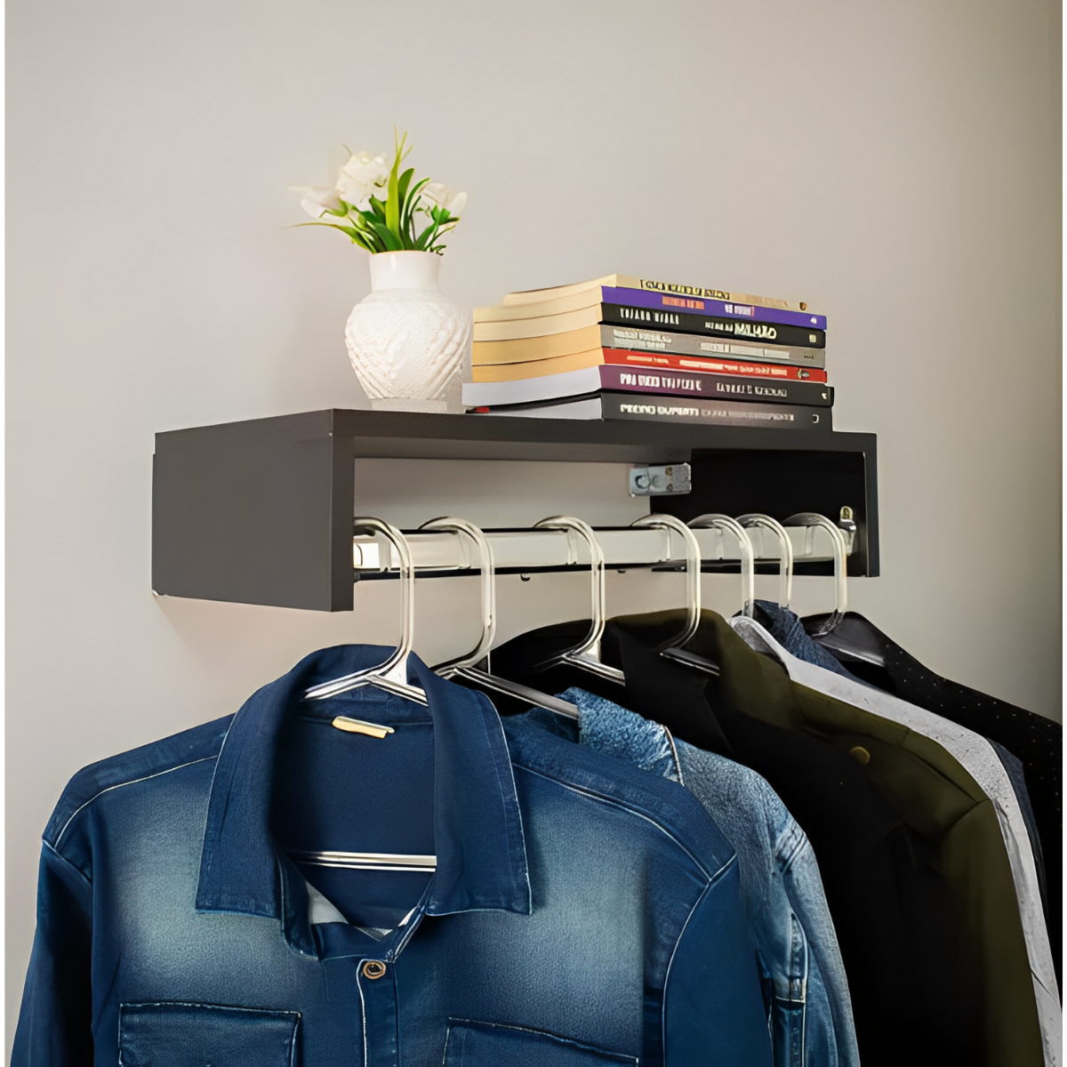 Cabideiro de Parede Organizador Roupas para Closet Lavanderia Multiuso - 2