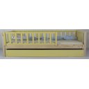 Ver imagem 1 de Bicama Infantil Solteiro Base Colorida Madeira Maciça Pinus Grade Vertical