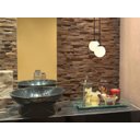 Ver imagem 5 de Kit 2 Pendente Preto Bancada Cozinha Cabeceira de Cama + Led Arevo Iluminação Jabuticaba VIDRO ÂMBAR