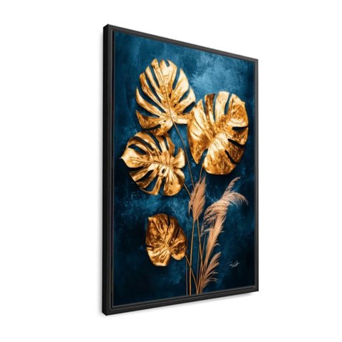 Quadro Costela de Adao: Moldura Preta/ 80x120