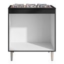 Ver imagem 4 de Balcão Gabinete Pia Andréia sem Tampo 120cm e Armário para Cooktop 02 Portas Preto - Abmaza