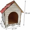 Casinha MDF Pet Cachorro e Gato Desmontável Tijolo Branco - 2