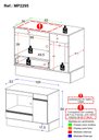 Ver imagem 4 de Balcão Cozinha para Cooktop e Forno 105cm 1 Porta 1 Gaveta com Rodapé Veneza Multimóveis Mp2295