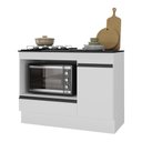 Ver imagem 2 de Balcão Cozinha para Cooktop e Forno 105cm 1 Porta 1 Gaveta com Rodapé Veneza Multimóveis Mp2295