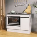 Ver imagem 1 de Balcão Cozinha para Cooktop e Forno 105cm 1 Porta 1 Gaveta com Rodapé Veneza Multimóveis Mp2295