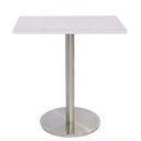 Ver imagem 1 de Mesa de Jantar Quadrada 80 cm Tampo Branco em MDP Base Beta Bistrô