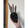 Caveira 3D Porta caneta, lápis, pincel - Preto - 2
