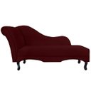 Ver imagem 1 de Recamier Namoradeira Divã Lado Direito Olivia Suede Bordô - Ds Estofados