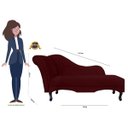 Ver imagem 4 de Recamier Namoradeira Divã Lado Direito Olivia Suede Bordô - Ds Estofados