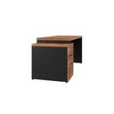 Ver imagem 6 de Mesa Escritório Pedestal Reta c/ Vidro 1,92x0,70m 3 Gavetas Workstart Nogal Sevilha/Preto