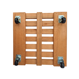 Suporte Vaso Quadrado 40cm Roda Preta Magno - 4