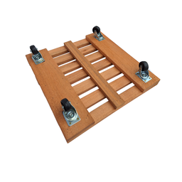 Suporte Vaso Quadrado 40cm Roda Preta Magno - 3