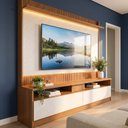 Ver imagem 1 de Rack com Painel para TV até 70 Polegadas com LED e Portas 182x172x38cm