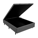Ver imagem 2 de Cama Box Baú Casal Suede Cinza 42x138x188