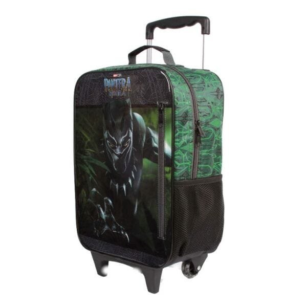 Mochila De Rodinha Escolar Plus Pantera Negra Com Lancheira - 2