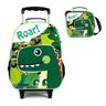 Mochila De Rodinha Easy Dinosauro Roar Com Lancheira - Dmw - 1