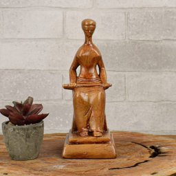 Estatueta Justiça 20cm Gesso Marrom - 3