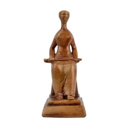 Estatueta Justiça 20cm Gesso Marrom - 1