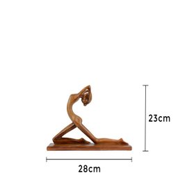Estatueta Bailarina Cabeça pra trás 23cm Gesso Marrom - 2