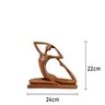 Estatueta Bailarina Estilizada 22cm Gesso Marrom - 2