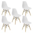 Ver imagem 1 de Kit 5 Cadeiras Colmeia Furadinha Heloisa Eloá Charles Eames Eiffel Base Madeira