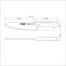 Faca Chef Tramontina Premium com Lâmina em Aço Inox e Cabo de Polipropileno Branco 8" Tramontina - 2