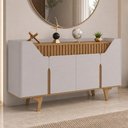Ver imagem 1 de Aparador Buffet Devon B02 Rústico 4 Portas MDF-MDP 160cm Off White Lyam Decor