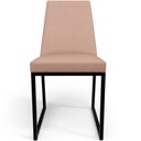 Ver imagem 5 de Cadeira Para Sala De Jantar Base Aço Industrial Preto Dafne L02 Linho Rosê - Lyam Decor
