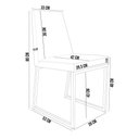 Ver imagem 4 de Cadeira Para Sala De Jantar Base Aço Industrial Preto Dafne L02 Linho Rosê - Lyam Decor