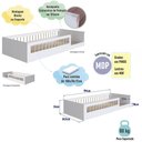 Ver imagem 2 de Cama Montessoriana de Chão Solteiro Aft008 Linha Affetto Branco Completa Móveis