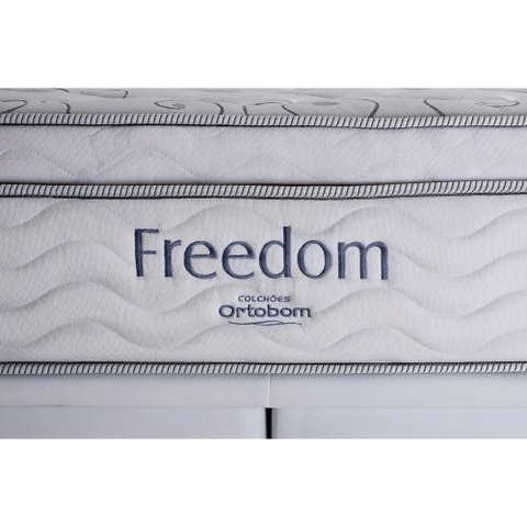 Colchão Casal Ortobom molas Exclusivo Freedom 138x188x32cm:Branco