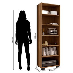 Livreiro 5 Prateleiras Office Freijó - 3