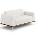 Ver imagem 1 de Sofá 210cm 3 Lugares Base Gold Molino D06 PU C-12 Branco - Mpozenato