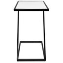 Ver imagem 3 de Mesa de Canto Modelo Industrial Lateral em Z Sieger Decoração para Sala Preto/Branco