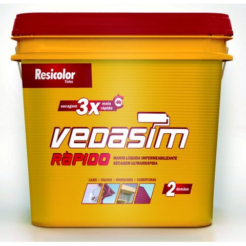 IMPER LAJE 15KG BRANCO 2DEM VEDASIM RAP.RESIC5967 IMPER LAJE 15KG BCO VEDASIM RAPIDO RESICOLOR 5967