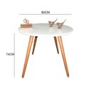 Ver imagem 2 de Mesa Jantar Pés Palitos Tampo Redondo Vidro Laqueado 80cm Branco