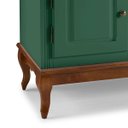 Ver imagem 4 de Rack para Sala com Pés Luis Xv 2 Portas 2 Gavetas e Nicho 60812m Hannover -verde Musgo/imbuia Glazer