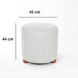Puff Decorativo Moderno Redondo Linho Turim - 3