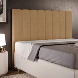 Cabeceira Cama Box Casal 140 cm Dália W01 Linho Bege Escuro - Lyam Decor - 2