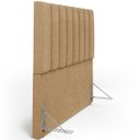 Ver imagem 6 de Cabeceira Cama Box Casal 140 cm Dália W01 Linho Bege Escuro - Lyam Decor