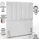 Ver imagem 3 de Cabeceira Cama Box Solteiro 100 cm Dália W01 Facto Branco - Lyam Decor