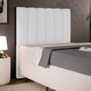 Ver imagem 1 de Cabeceira Cama Box Solteiro 100 cm Dália W01 Facto Branco - Lyam Decor