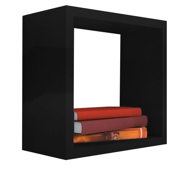 Nicho Decorativo 20x20x15cm Preto Em Mdf