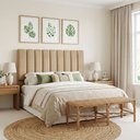 Ver imagem 3 de Cabeceira Cama Box Queen 160 cm Dália W01 Linho Bege Escuro - Lyam Decor