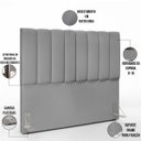 Ver imagem 3 de Cabeceira Cama Box Casal 140 cm Dália W01 Facto Cinza - Lyam Decor