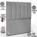 Ver imagem 3 de Cabeceira Cama Box Solteiro 100 cm Dália W01 Facto Cinza - Lyam Decor