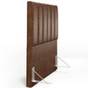 Ver imagem 5 de Cabeceira Cama Box Solteiro 100 cm Dália W01 Couríssimo Marrom - Lyam Decor