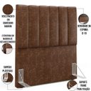 Ver imagem 3 de Cabeceira Cama Box Solteiro 100 cm Dália W01 Couríssimo Marrom - Lyam Decor